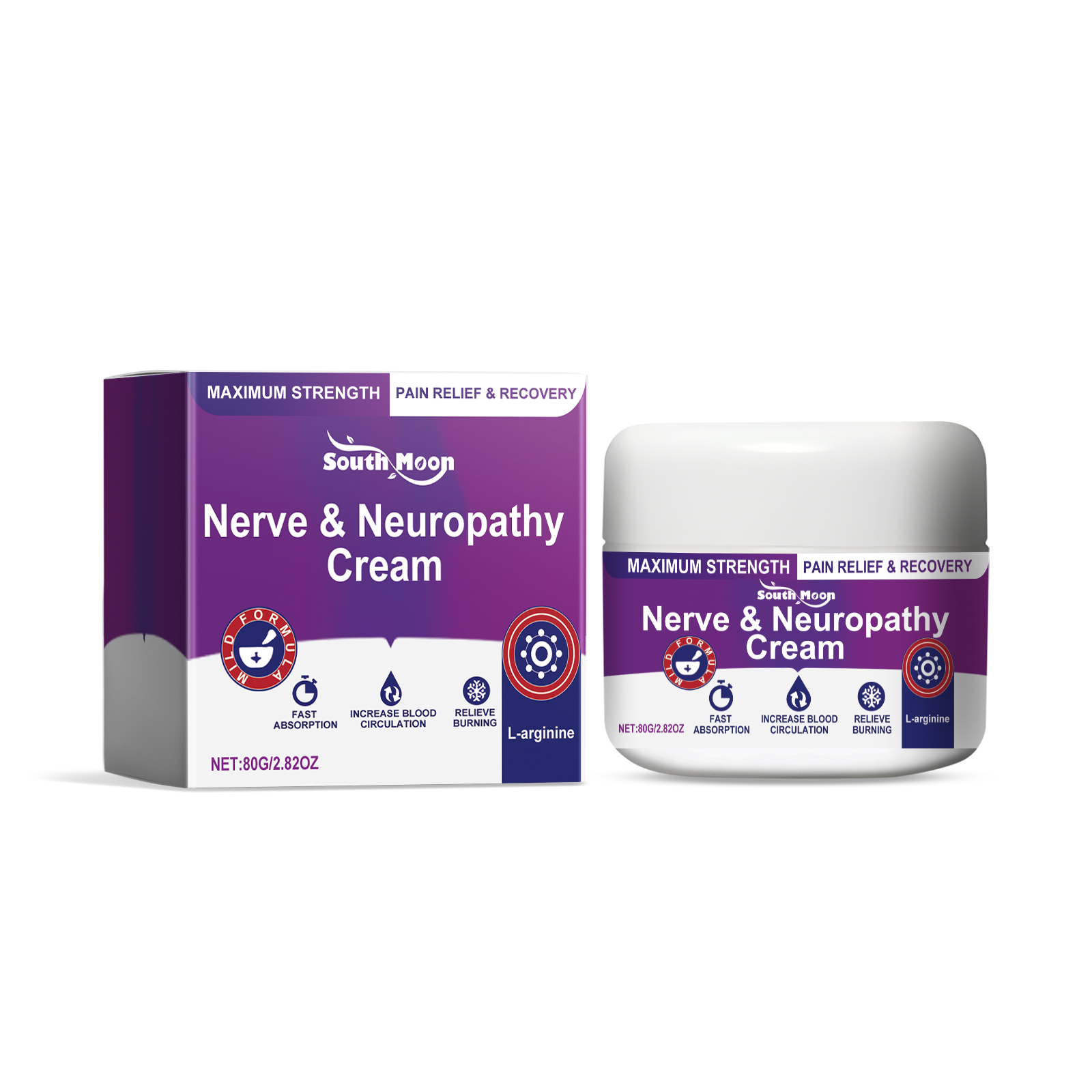 Product packaging and jar side-by-side against white background