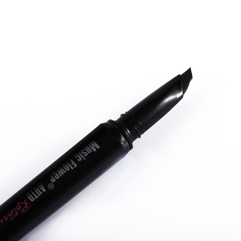 Full product packaging display showing blister pack with eyeliner pen and brand logo, alongside loose product comparisons