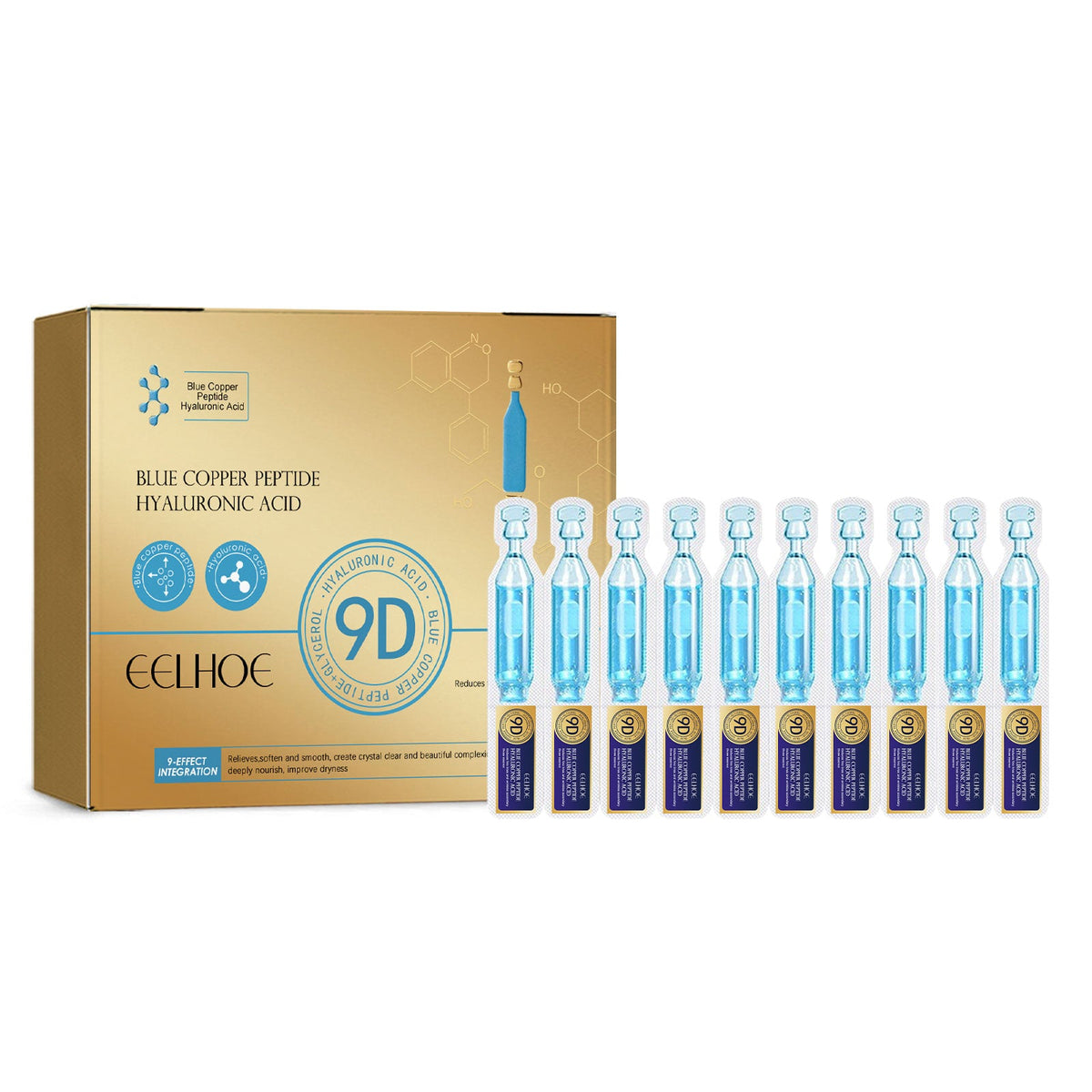 Copper Peptide Hyaluronic Acid Ampoule Serum, Set of 10