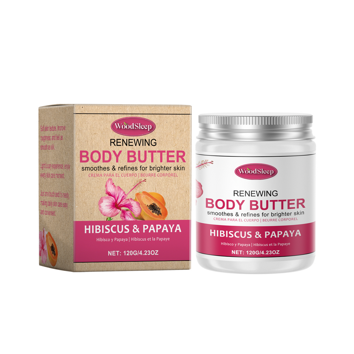 Hibiscus Body Butter for Dry, Soft, Glowing Skin Care