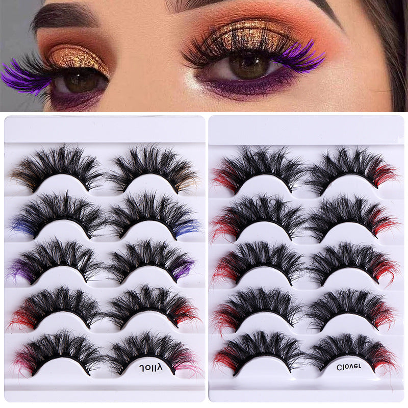 Colorful False Eyelashes for Dramatic Eye Makeup Looks