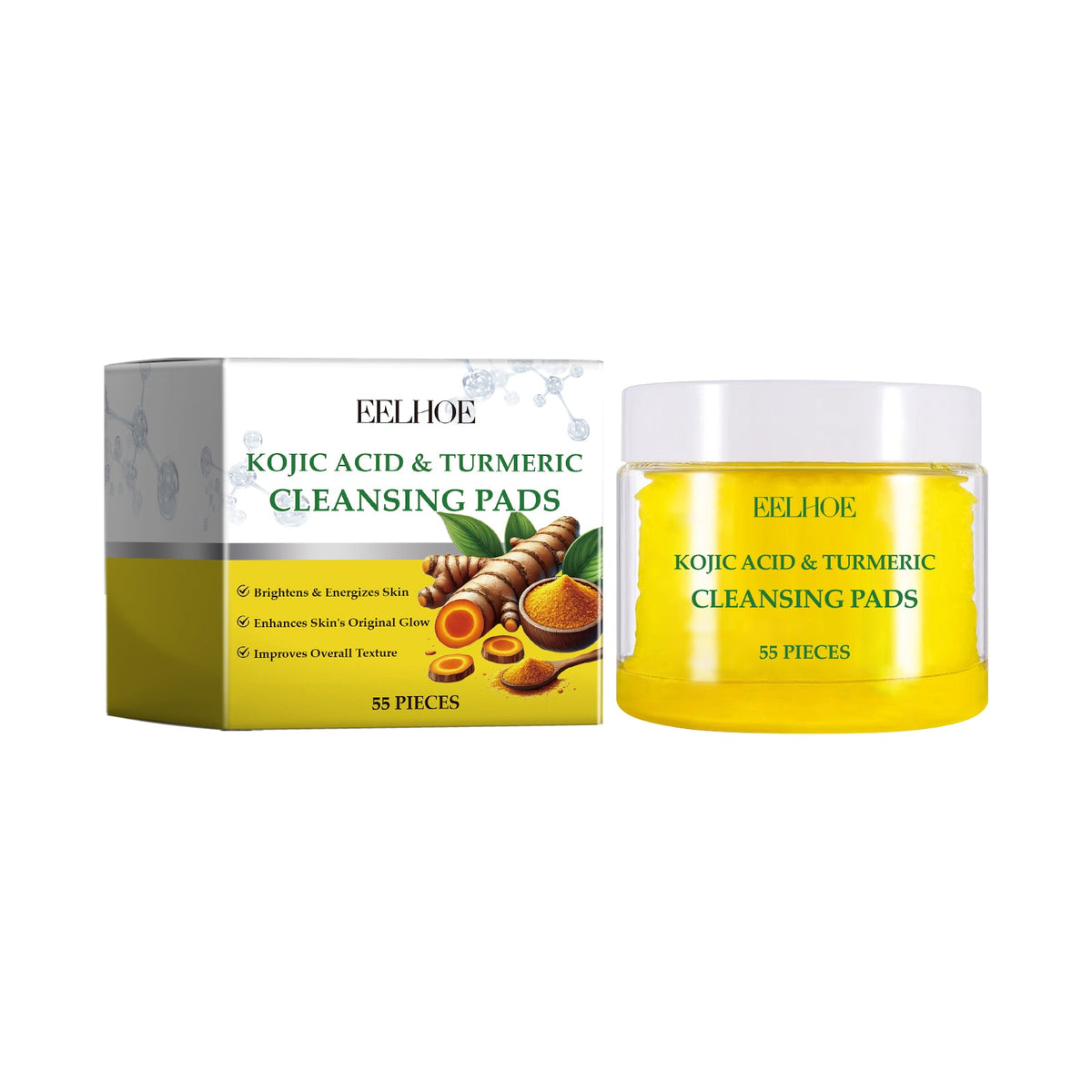 Turmeric Kojic Acid Cleansing Pads for Brighter Skin