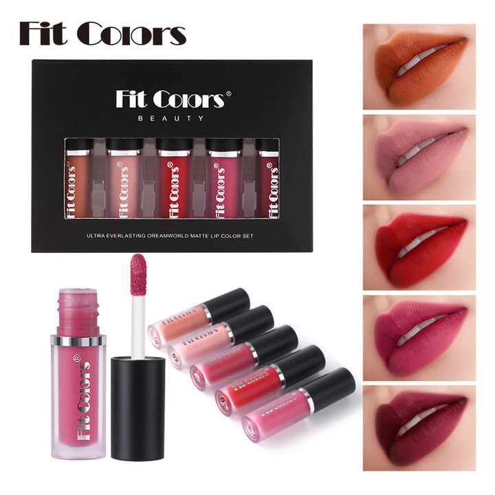 Matte Liquid Lipstick Set – 5 Versatile Color Shades