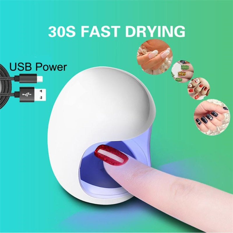 Mini USB UV Nail Lamp — 30‑Second Gel Cure, Portable