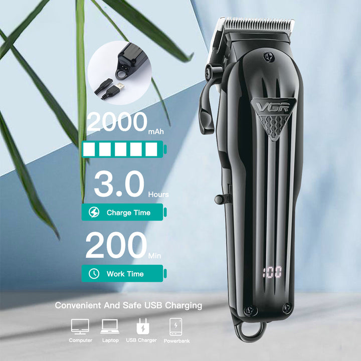 Cordless Hair Clipper — Professional Fades, 200-Minute