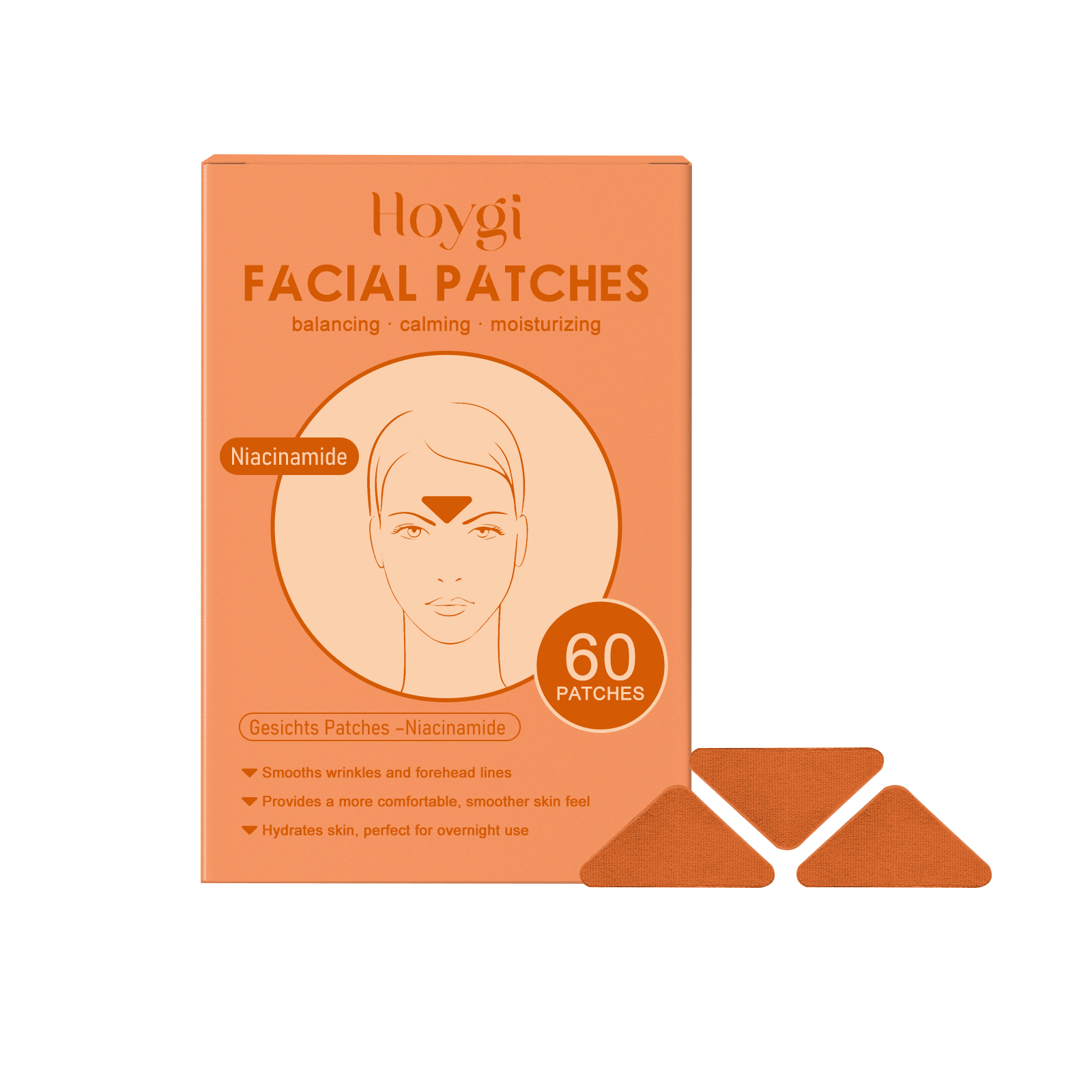 Hoygi Facial Patches packaging and product samples