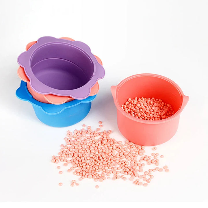 Silicone Wax Warmer Set — 5 Colorful Bowls for Easy, Pro