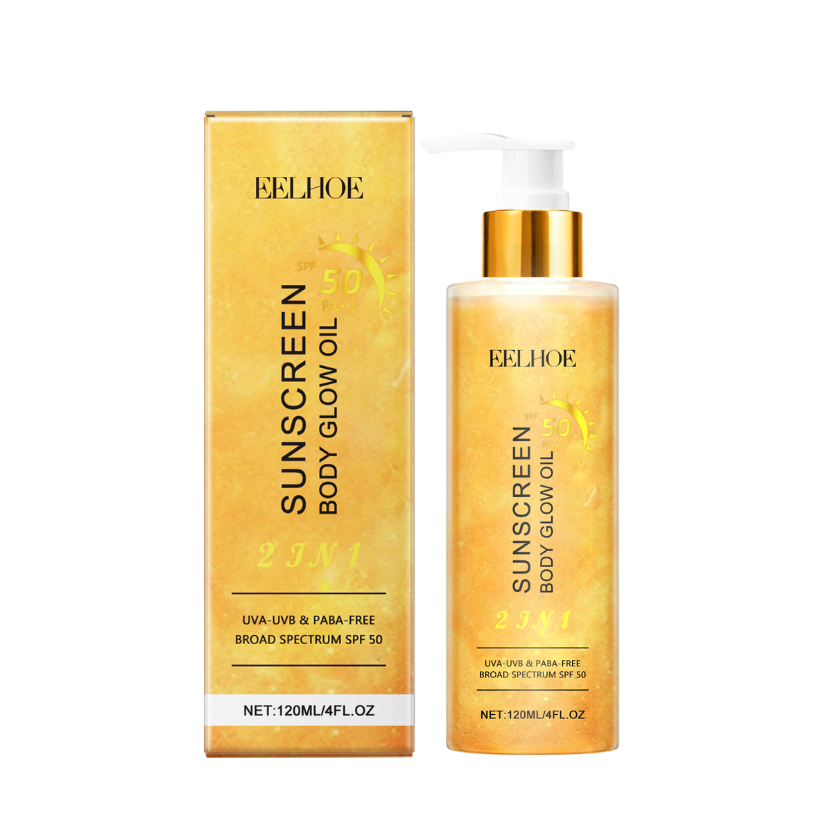 SPF 50 Gold Glow Oil - Sun Protection With Luminous Shine