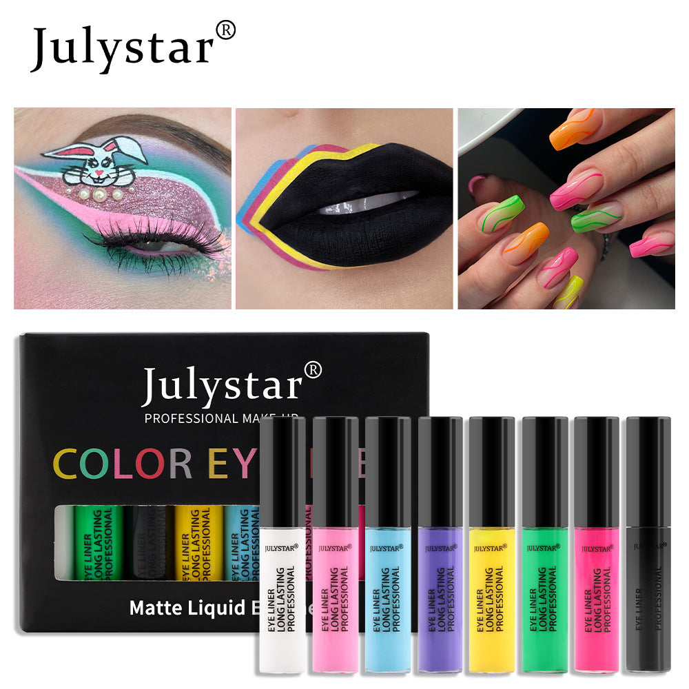 Colorful Liquid Eyeliner Set for Precise Eye Art