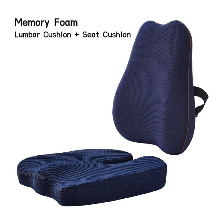 Lumbar Support Cushion for Office Chair — Memory Foam Back