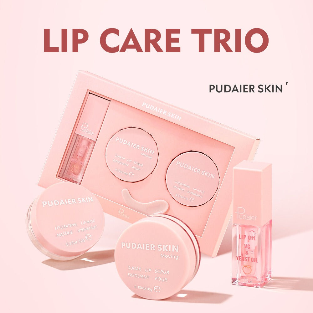 Lip Care Set for Smoother, Hydrated, Glossy-Looking Lips