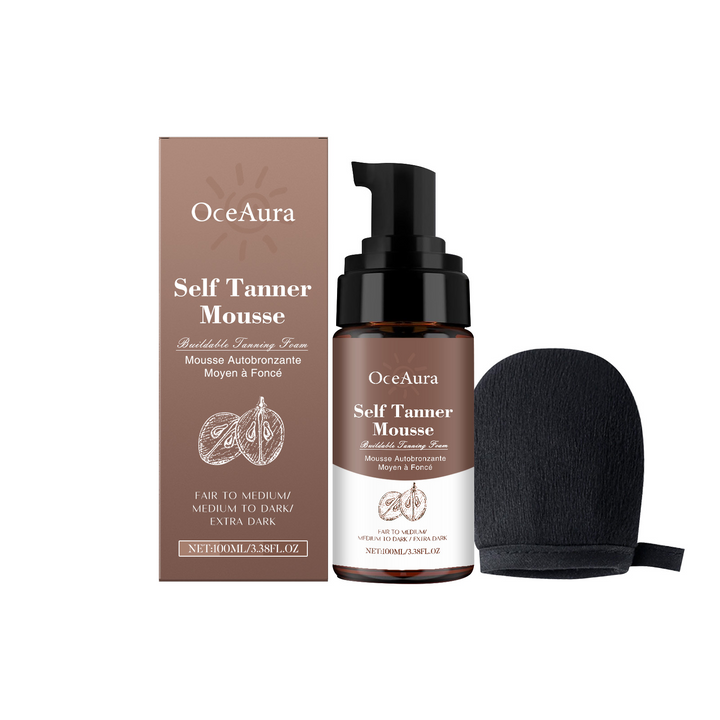 OceAura Self Tanning Mousse for Streak-Free Bronze Glow