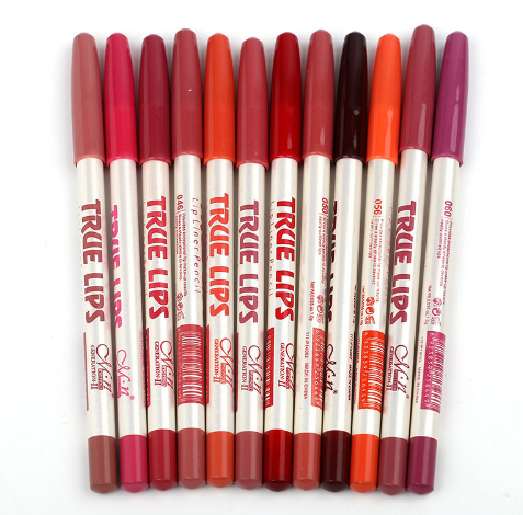 12-Color Waterproof Lip Liner Set for Defined Lips