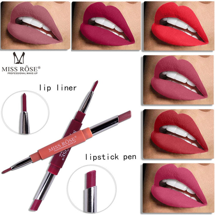 Miss Rose Double-Ended Lip Liner Pencil for Defined Lips