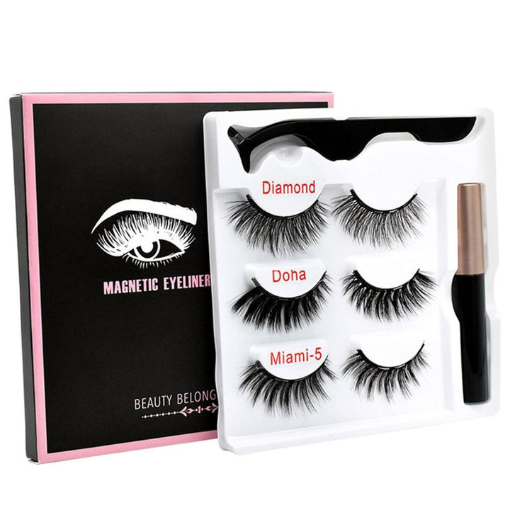 Magnetic False Eyelashes Set for Easy Glue-Free Glam
