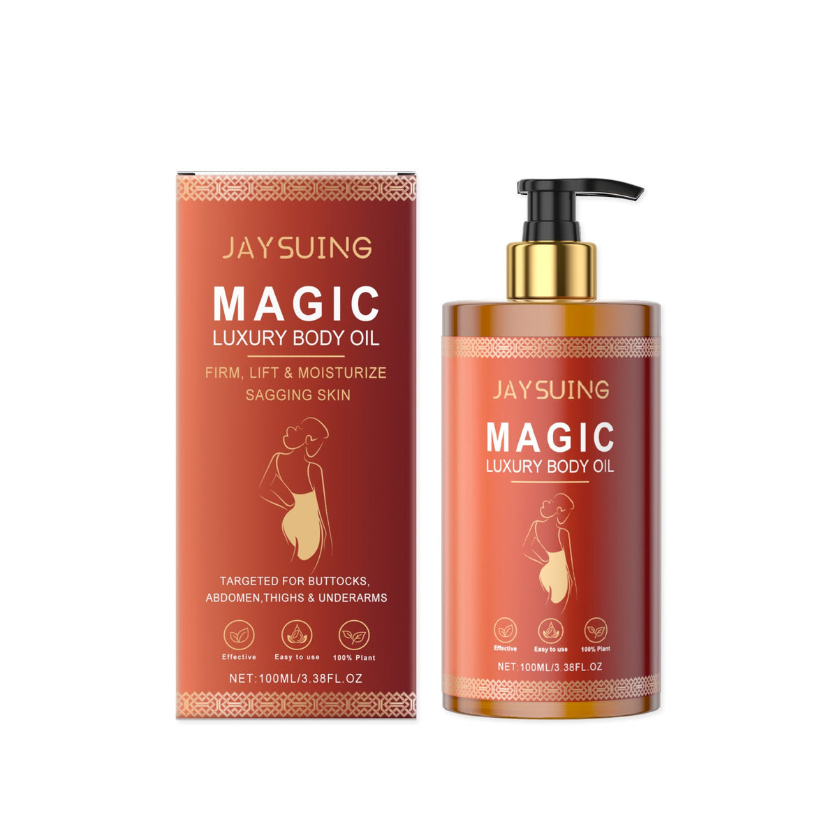 Firming Body Oil for Sagging Skin, Vitamin E & Rosehip