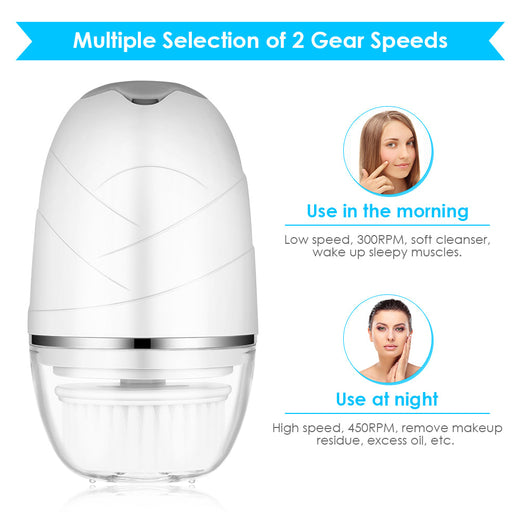 3-in-1 Facial Cleansing Brush for Gentle Deep Cleaning