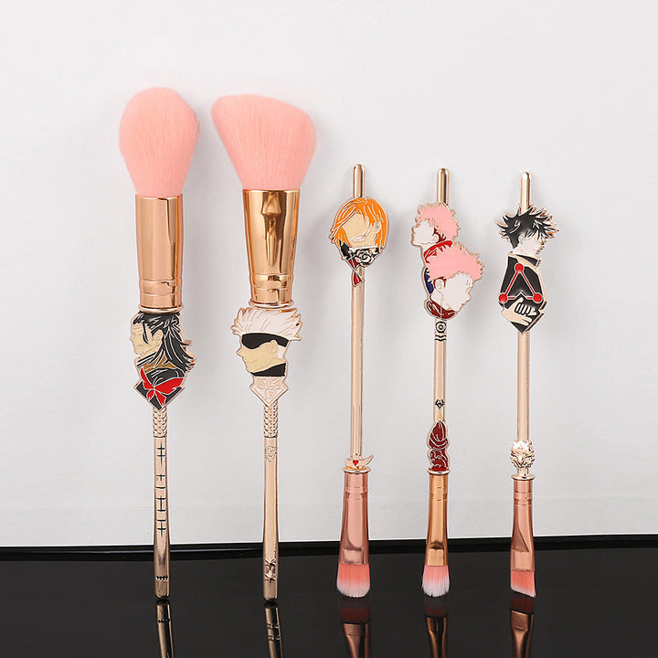 Jujutsu Kaisen Makeup Brush Set — 5 Enamel Character Brushes