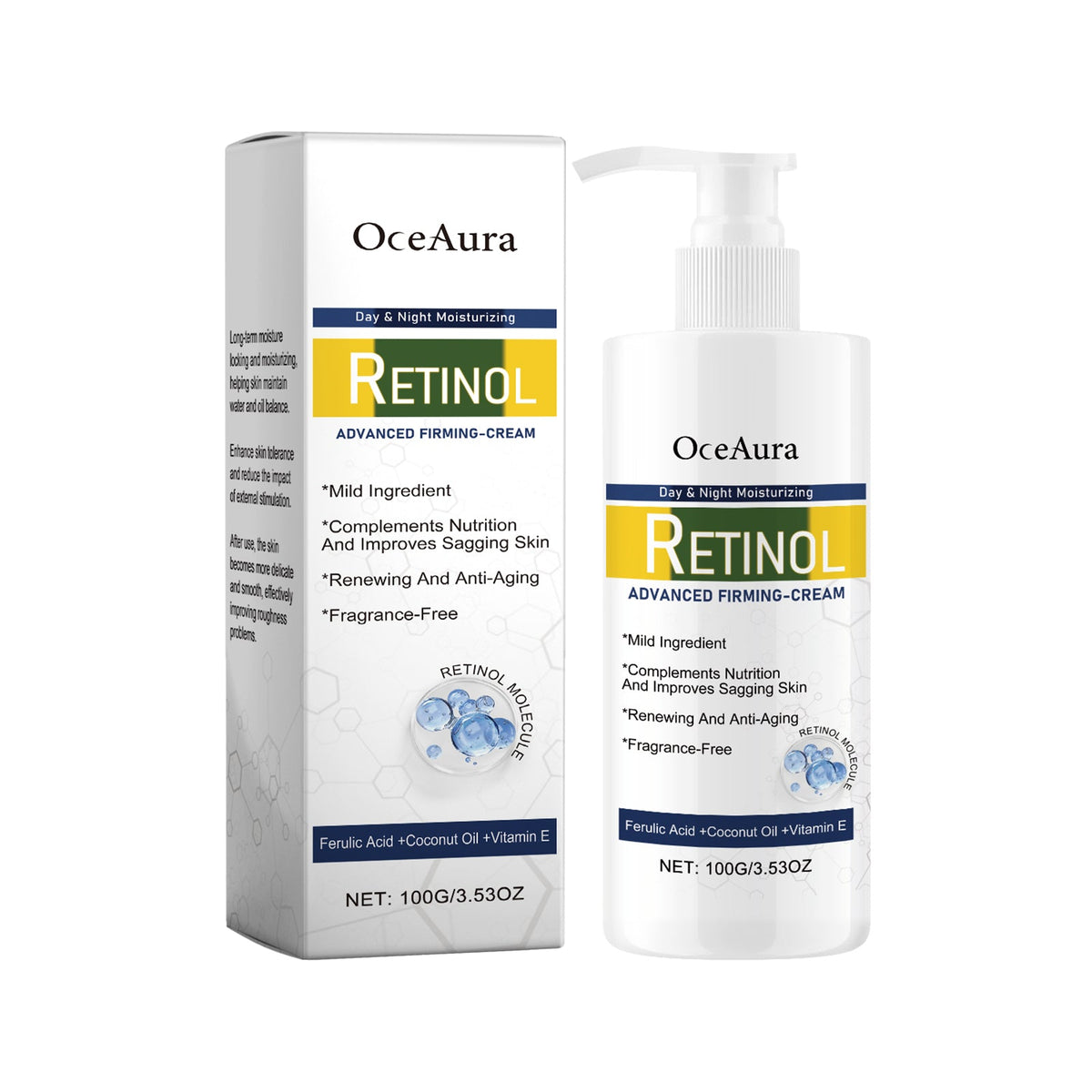 OceAura Retinol Firming Cream for Fine Lines & Sagging