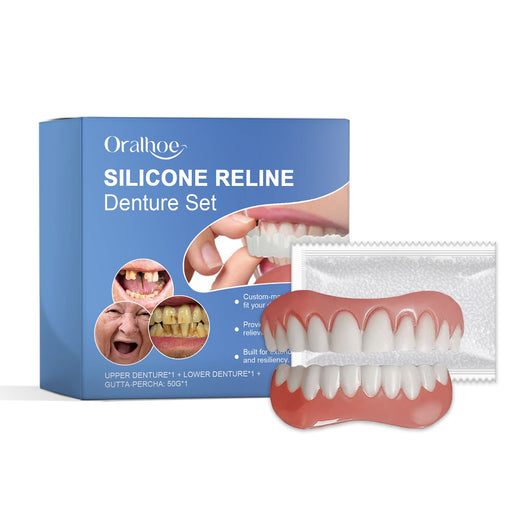 Silicone Denture Set — Custom-Fit Teeth & Instant Smile