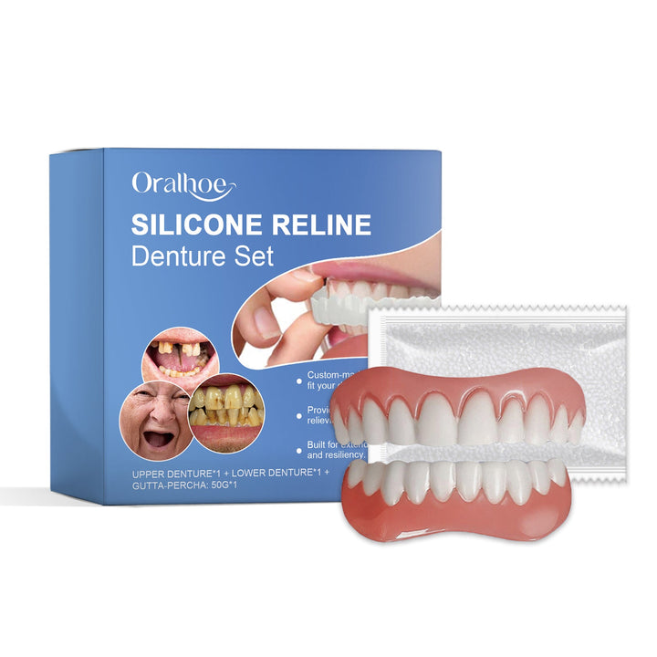 Silicone Denture Set — Custom-Fit Teeth & Instant Smile