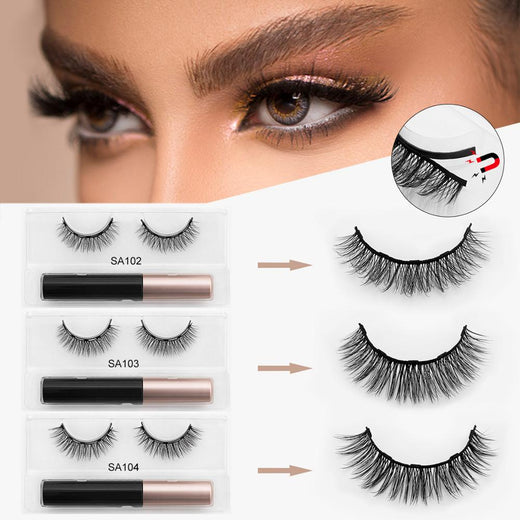 3D Magnetic Eyelashes With Long-Lasting Eyeliner
