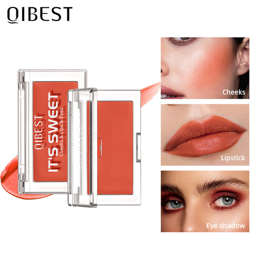 3-In-1 Cream Makeup Compact for Cheeks, Lips & Eyes