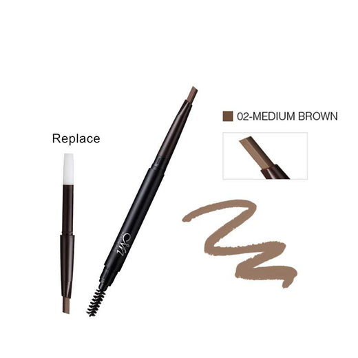 Waterproof Eyebrow Pencil with Spoolie Brush and Refill