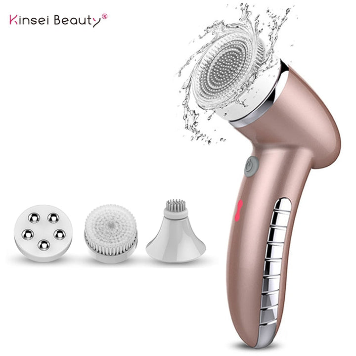 4‑in‑1 Sonic Facial Cleansing Brush — Solve Dryness, Acne