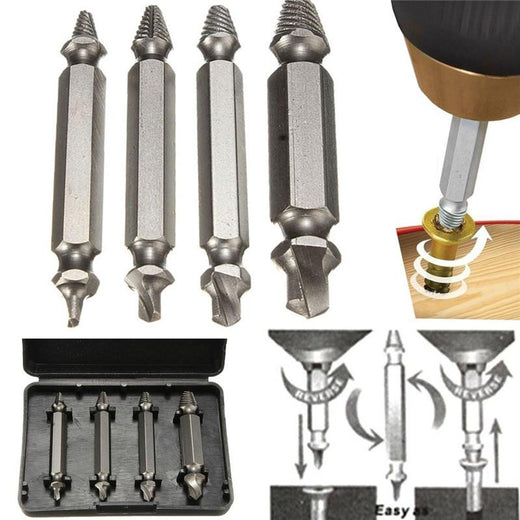 Damaged Screw Extractor Set — Remove Broken & Stripped Screws
