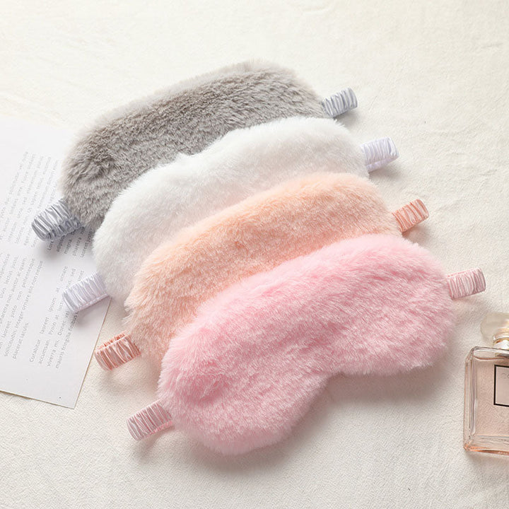 Cute Plush Sleep Mask — Light-Blocking Comfort for Deeper