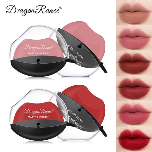 Lip-Shaped Matte Lipstick for High-Chroma Rich Color