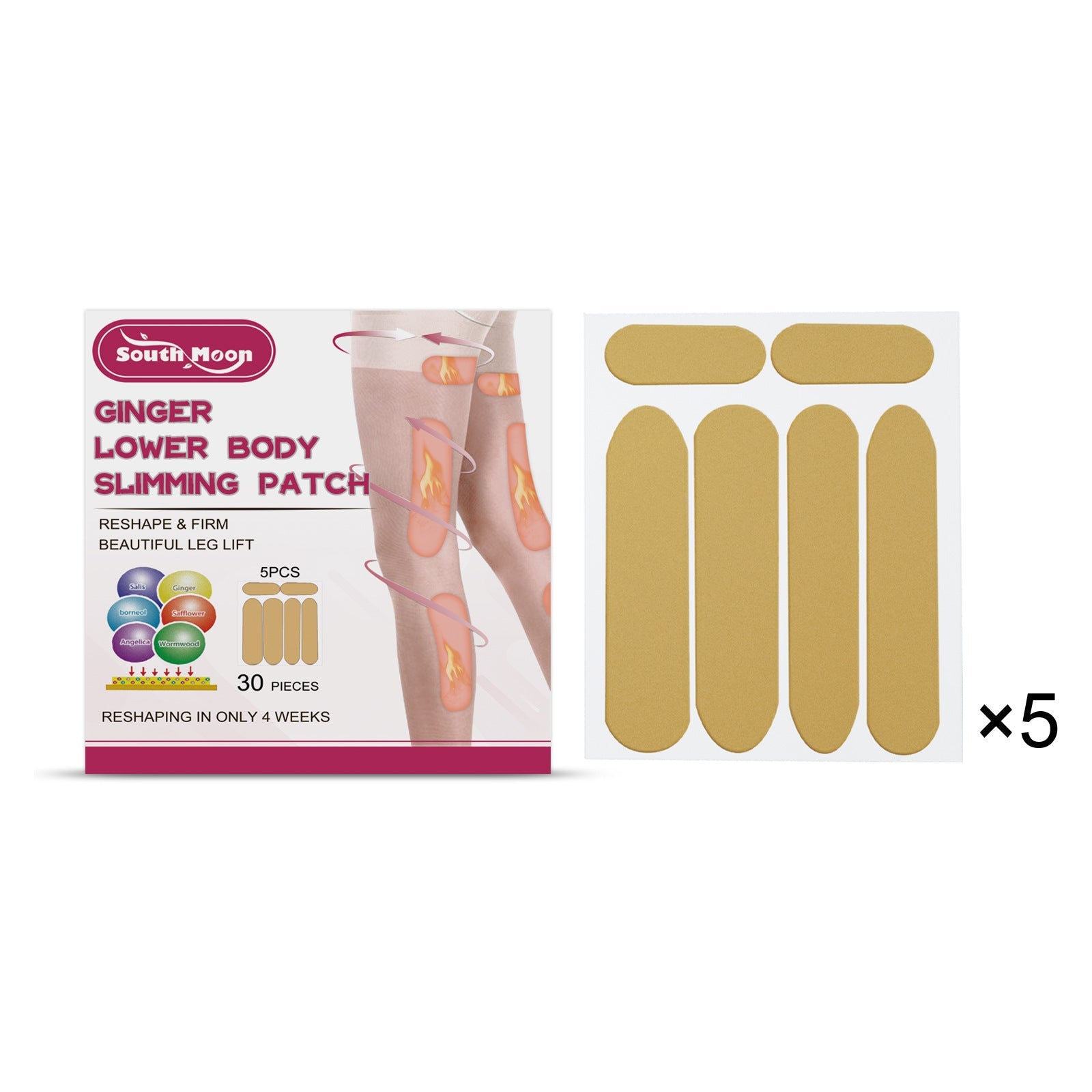 Split-screen comparison showing thighs before (fuller, dimpled with cellulite) and after (noticeably slimmer, smoother, more defined)