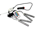 RGB LED Car Interior Lights – 7‑Color Kit with Wireless Remote