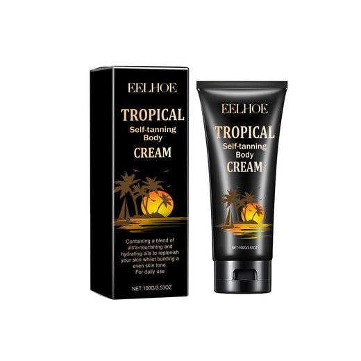 Tropical Self-Tanning Body Cream for Streak-Free Bronze Glow