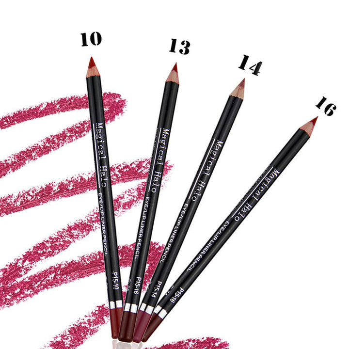 12 Waterproof Lip Liner Pencils for Defined Lips