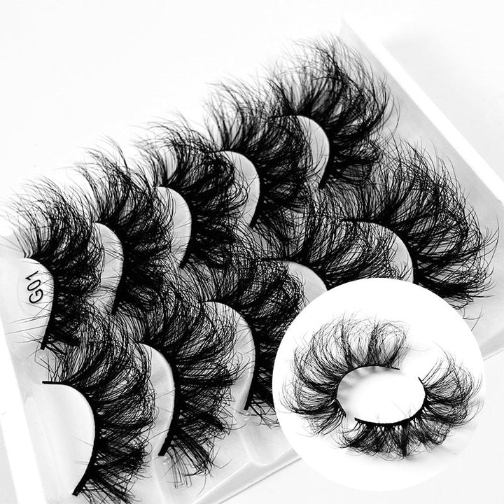 False Eyelashes 8D Fluffy Volume, 5-Pair Glam Set