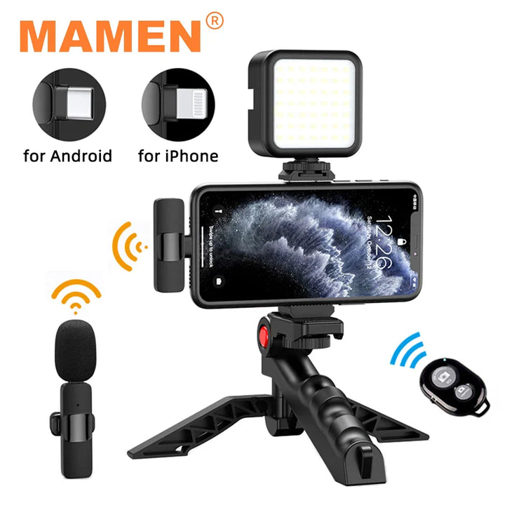 Smartphone Vlogging Kit — Professional Lighting, Audio