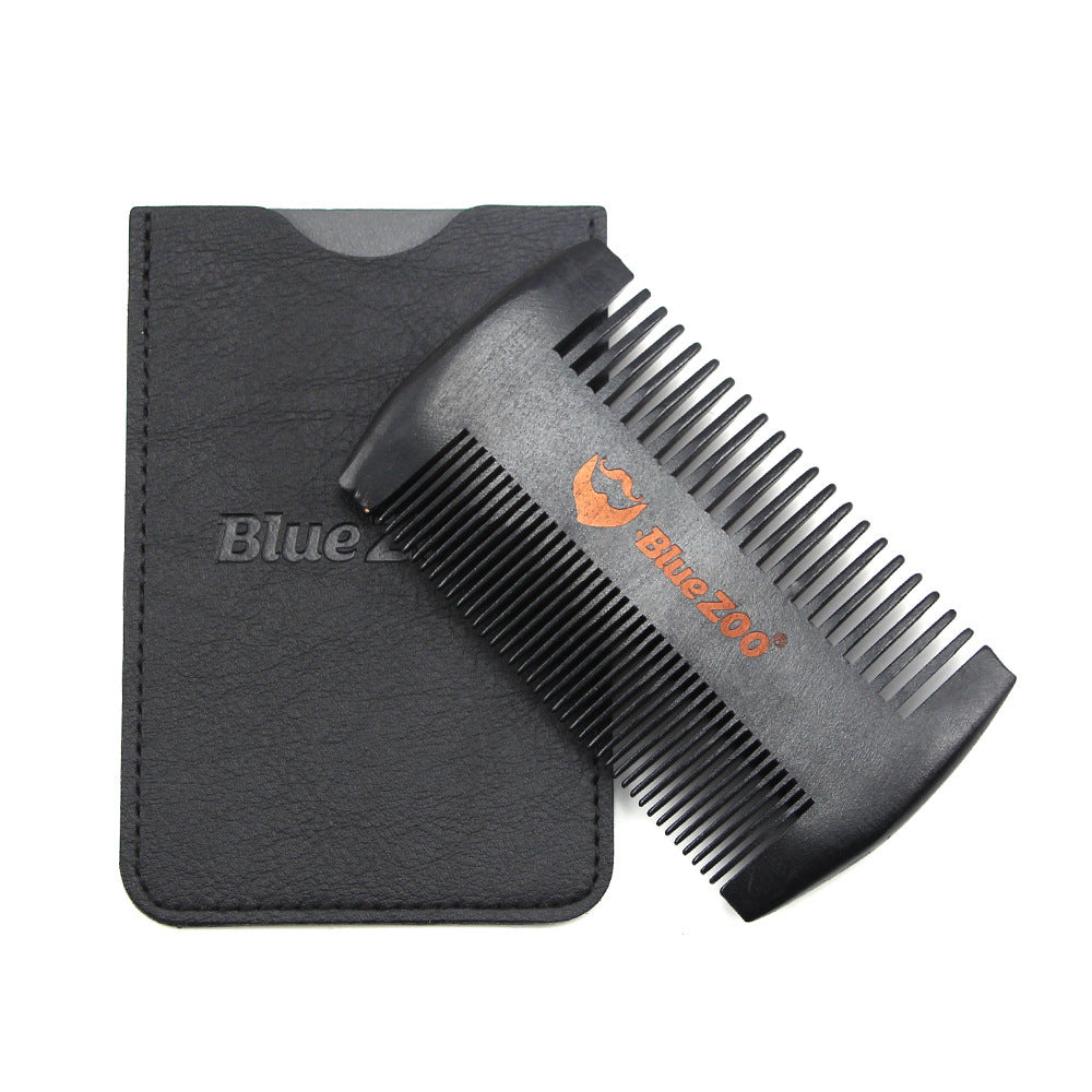 Dual‑Sided Pear Wood Beard Comb – Portable Grooming