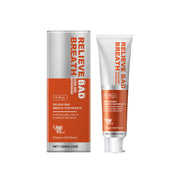Product packaging: toothpaste tube and box side-by-side on white background