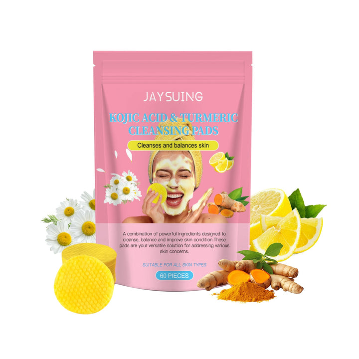 Kojic Acid Turmeric Cleansing Pads for Oily Dull Skin