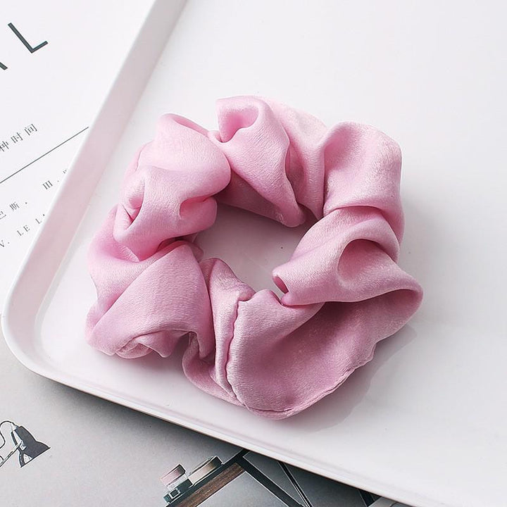 Satin Scrunchies Set – Gentle Hold Hair Ties, 4 Colors