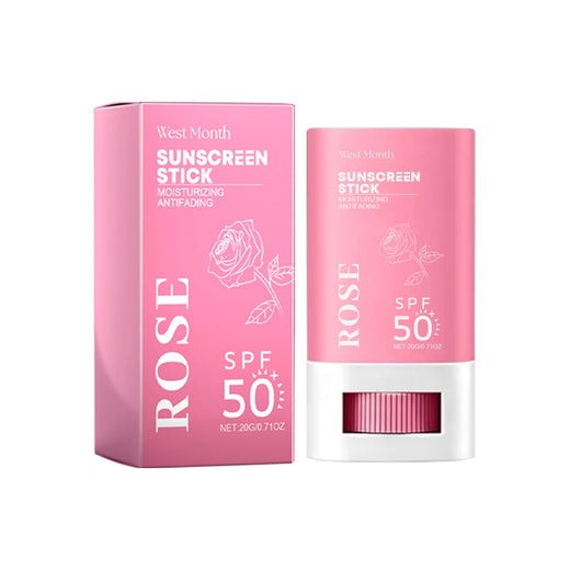 SPF 50+ Sunscreen Stick, Non-Greasy Rose Face Protection