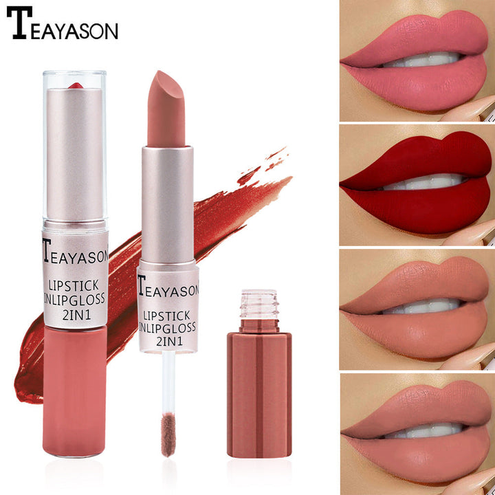 Double-Ended Lipstick & Gloss for Smooth, Lasting Color