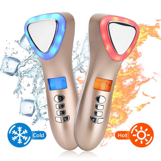 Hot & Cold Cryotherapy Facial Device — LED & Ultrasonic