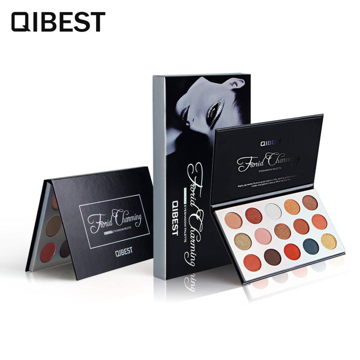 15-Color Eyeshadow Palette for Warm Sunset Eye Looks
