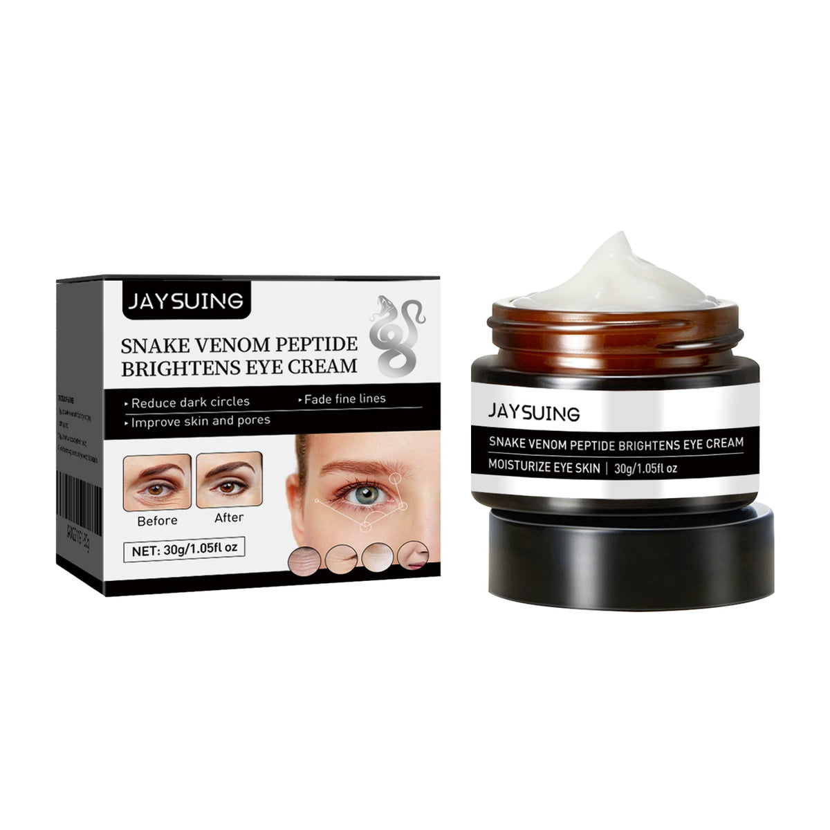 Snake Venom Peptide Eye Cream for Dark Circles & Lines