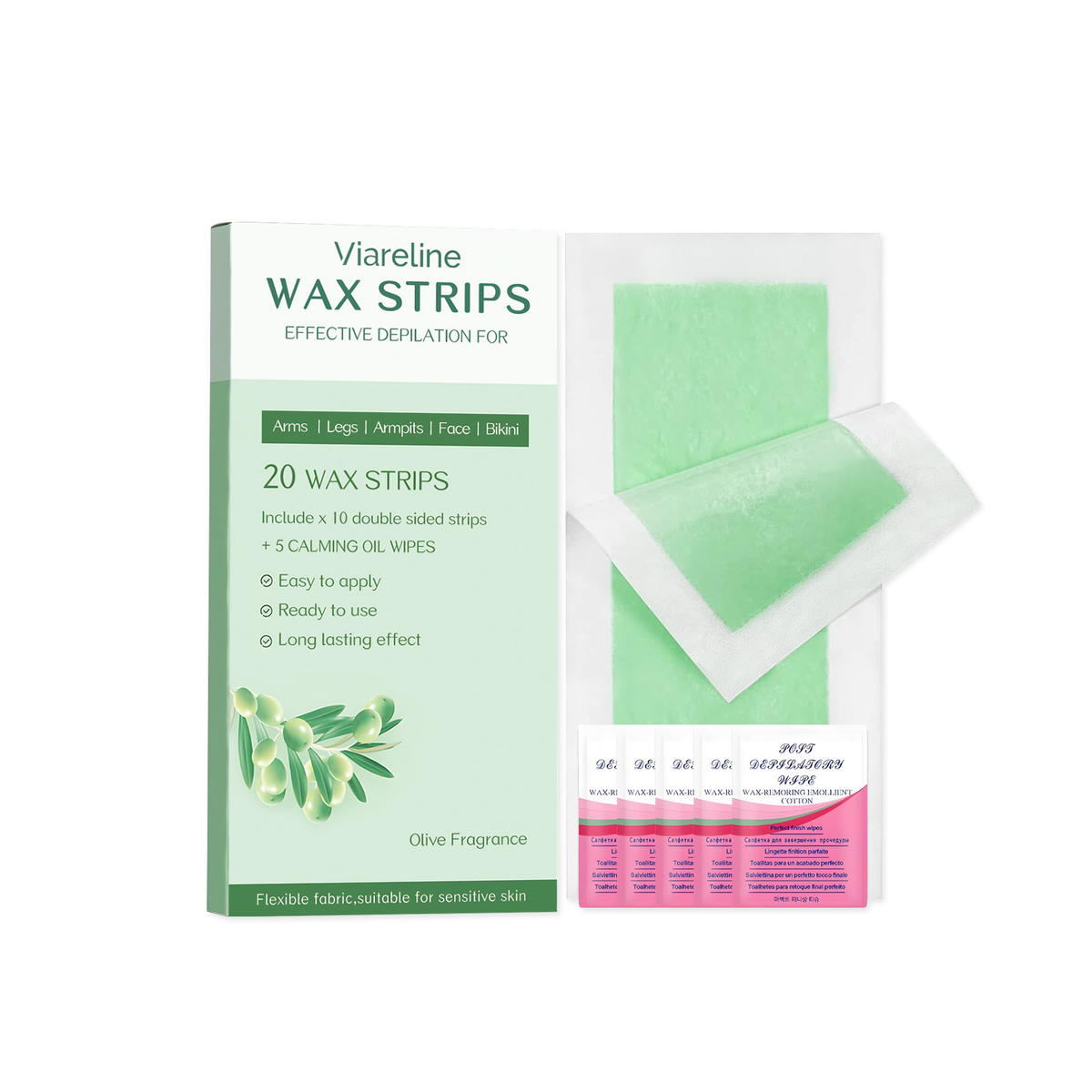 Viareline Wax Strips - Gentle At-Home Hair Removal