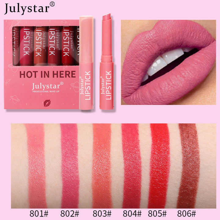 Matte Lipstick Set: Six Shades for Easy Everyday Color
