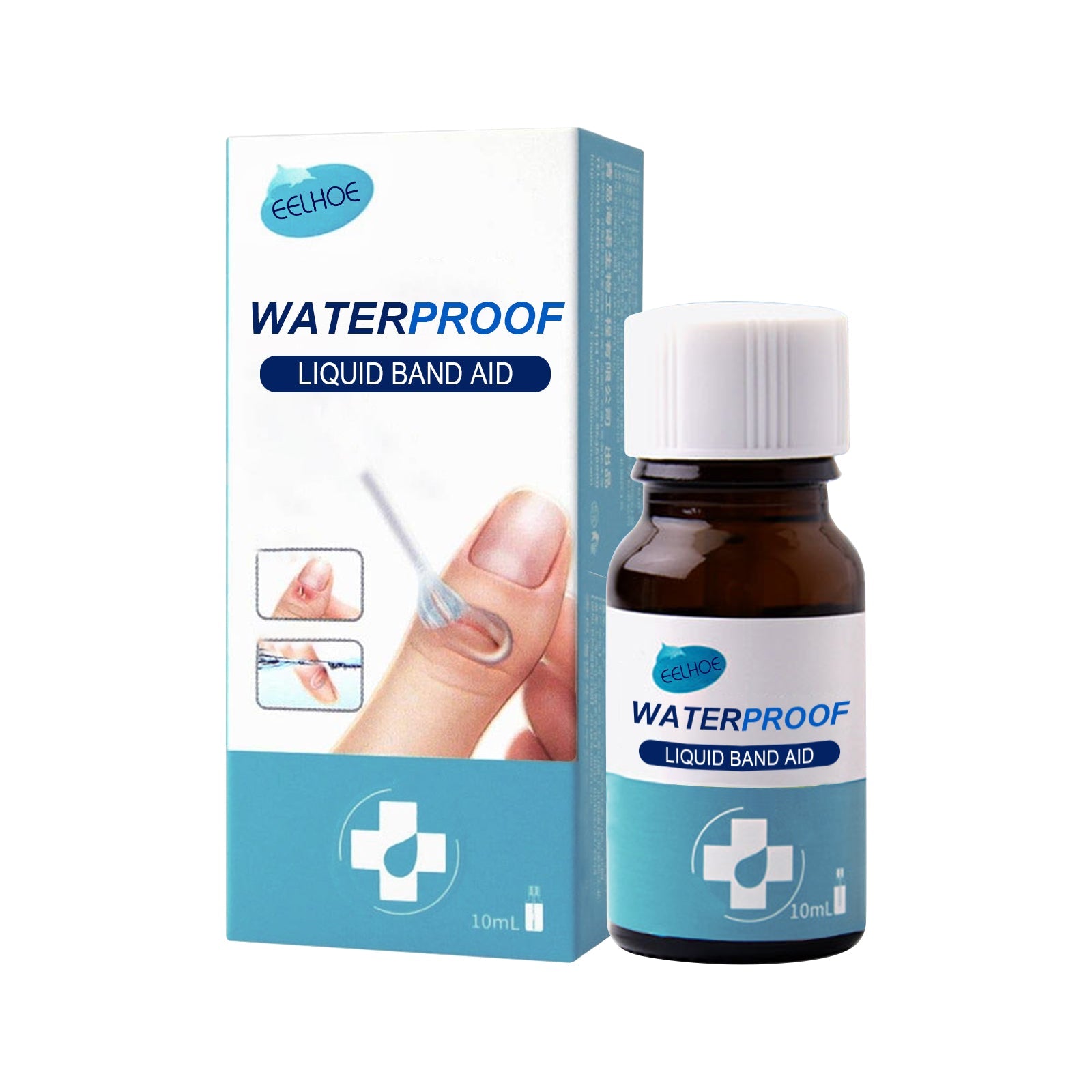 Product packaging and bottle displayed together on white background